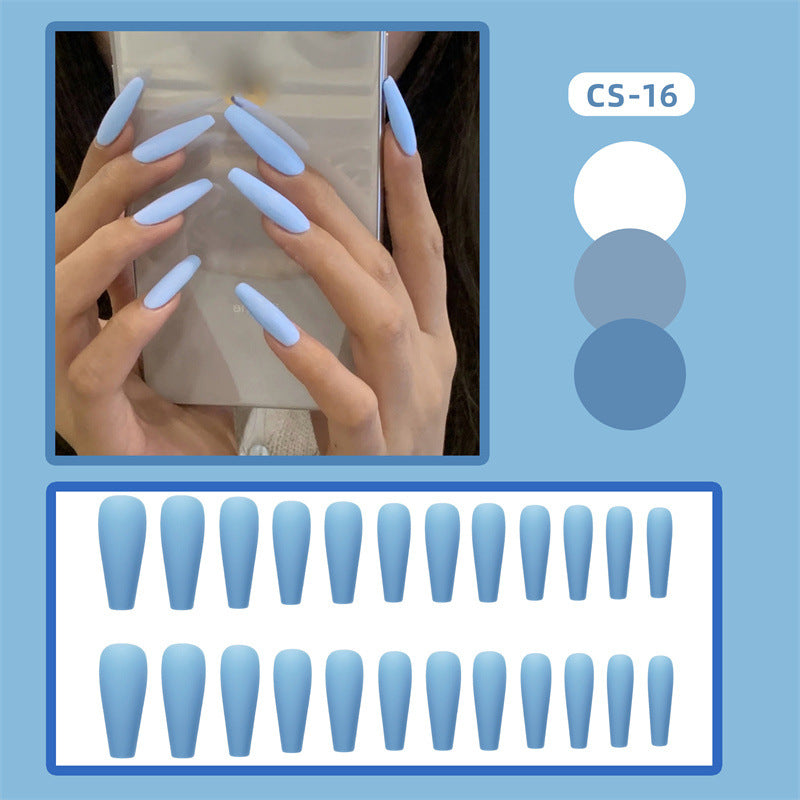 CS01-40 Wearing Nail Art Finished Nail Pieces Long Frosted Nail Pieces