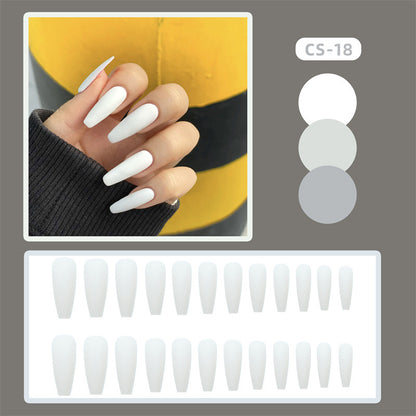 CS01-40 Wearing Nail Art Finished Nail Pieces Long Frosted Nail Pieces