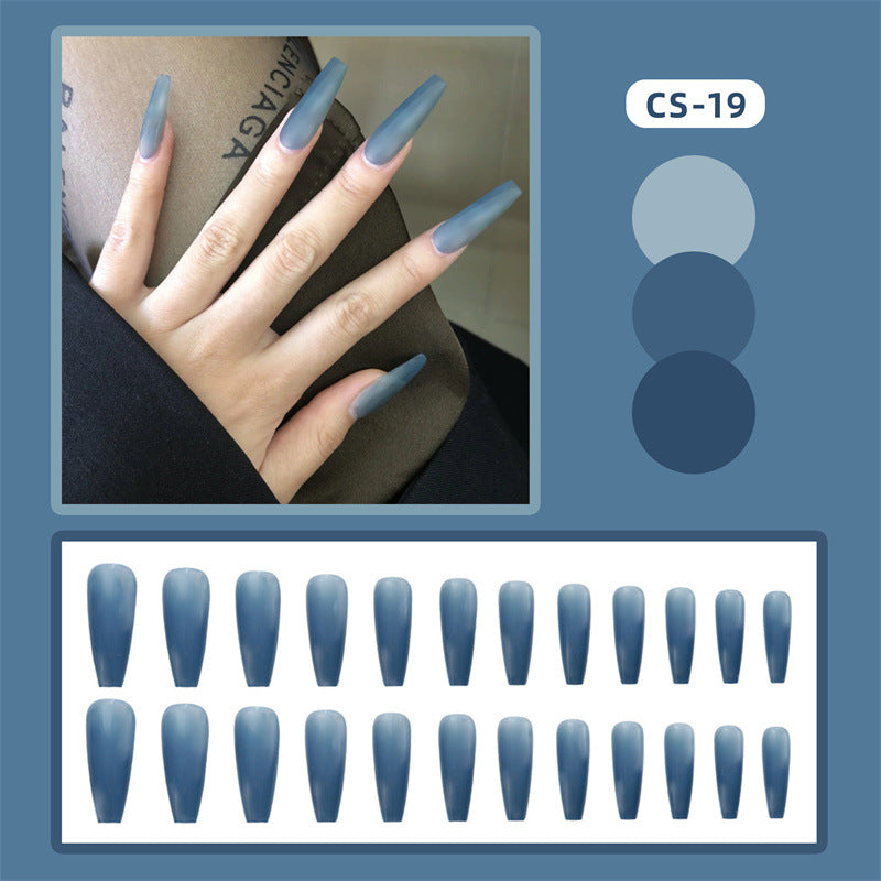CS01-40 Wearing Nail Art Finished Nail Pieces Long Frosted Nail Pieces
