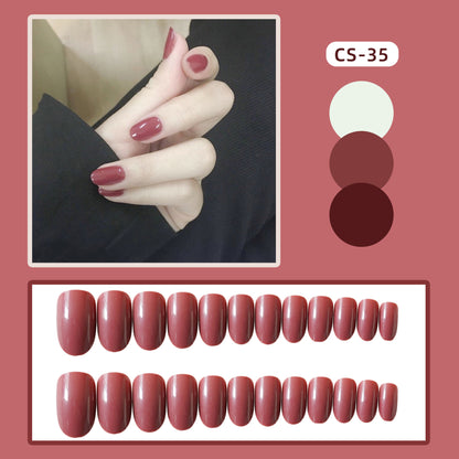 CS01-40 Wearing Nail Art Finished Nail Pieces Long Frosted Nail Pieces