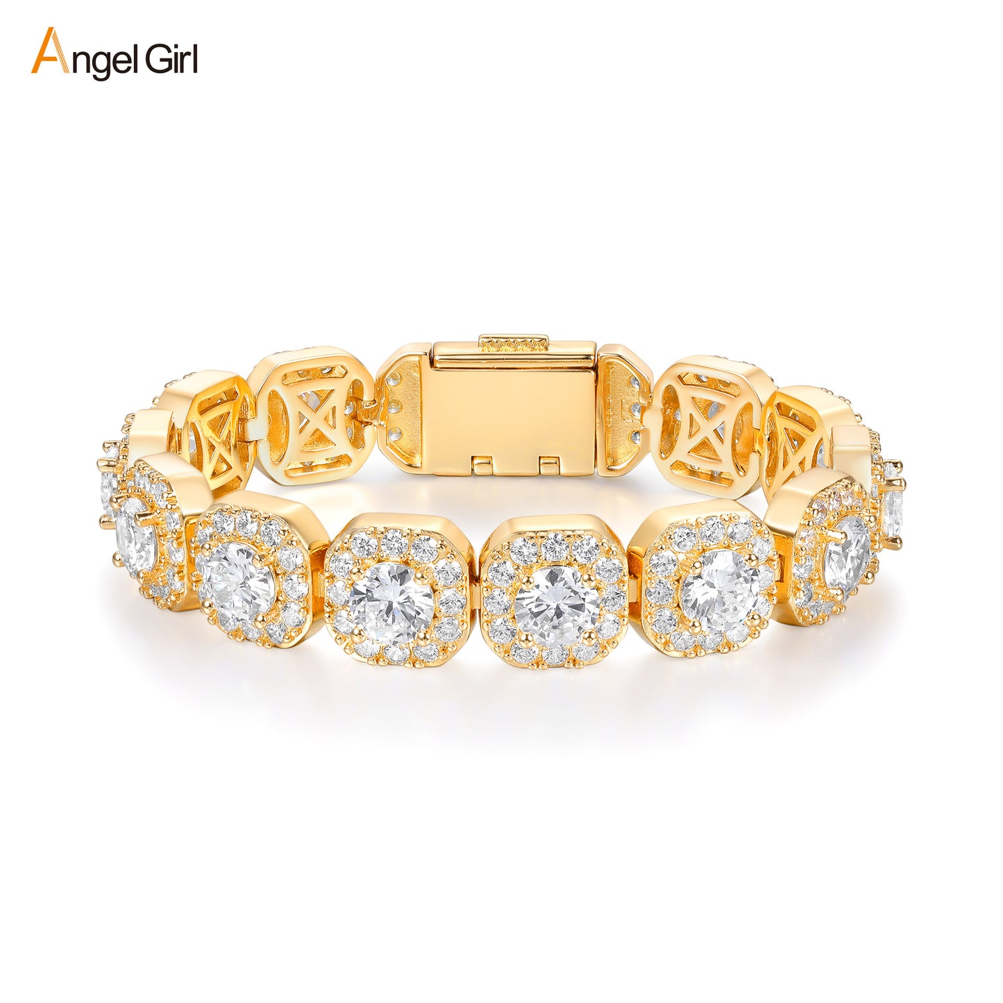 Cuban Chain Zircon Tennis Bracelet for Men and Women