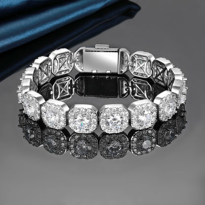 Cuban Chain Zircon Tennis Bracelet for Men and Women