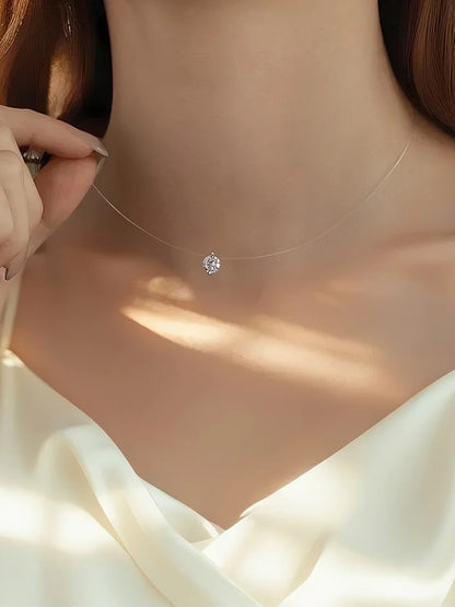 Cultivated Diamond Mermaid Teardrop Necklace