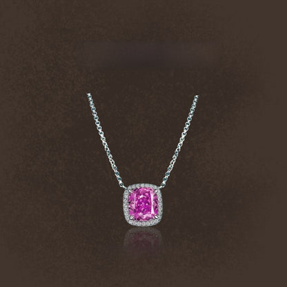 Cultivated Pink Sapphire Necklace with Gold Plating
