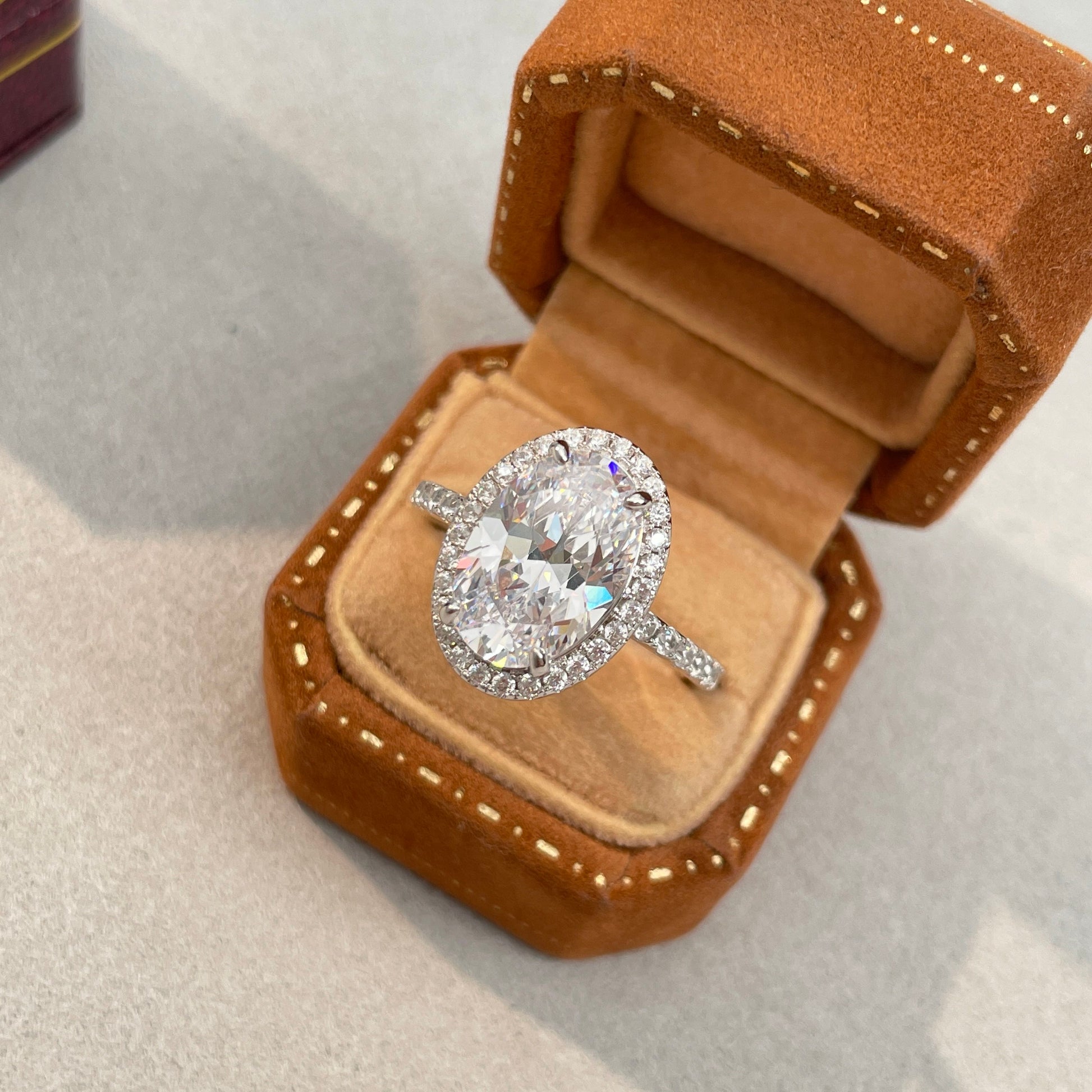 Cultured Diamond Sterling Silver Ice Cut Gemstone Ring