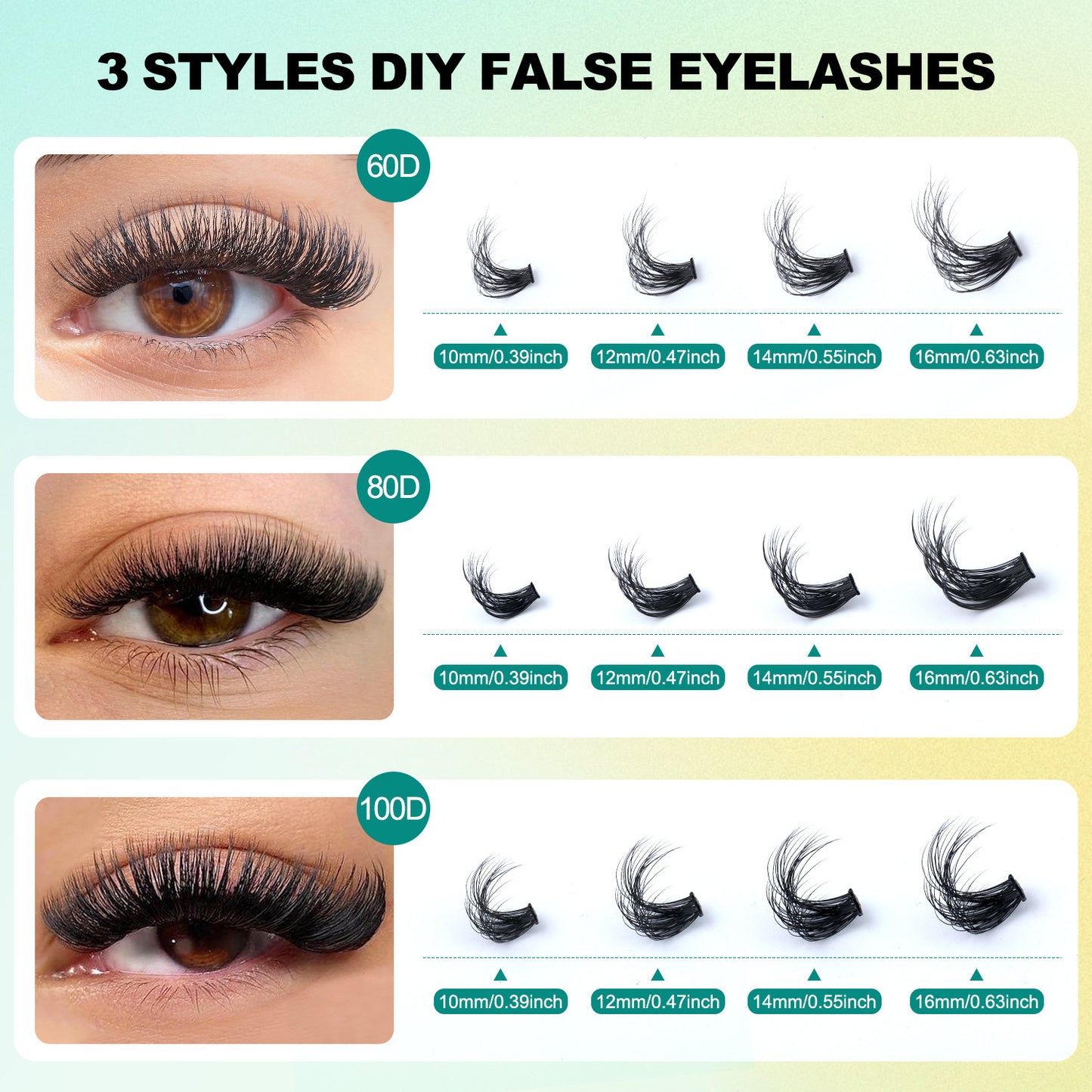 Curly Mixed False Eyelashes