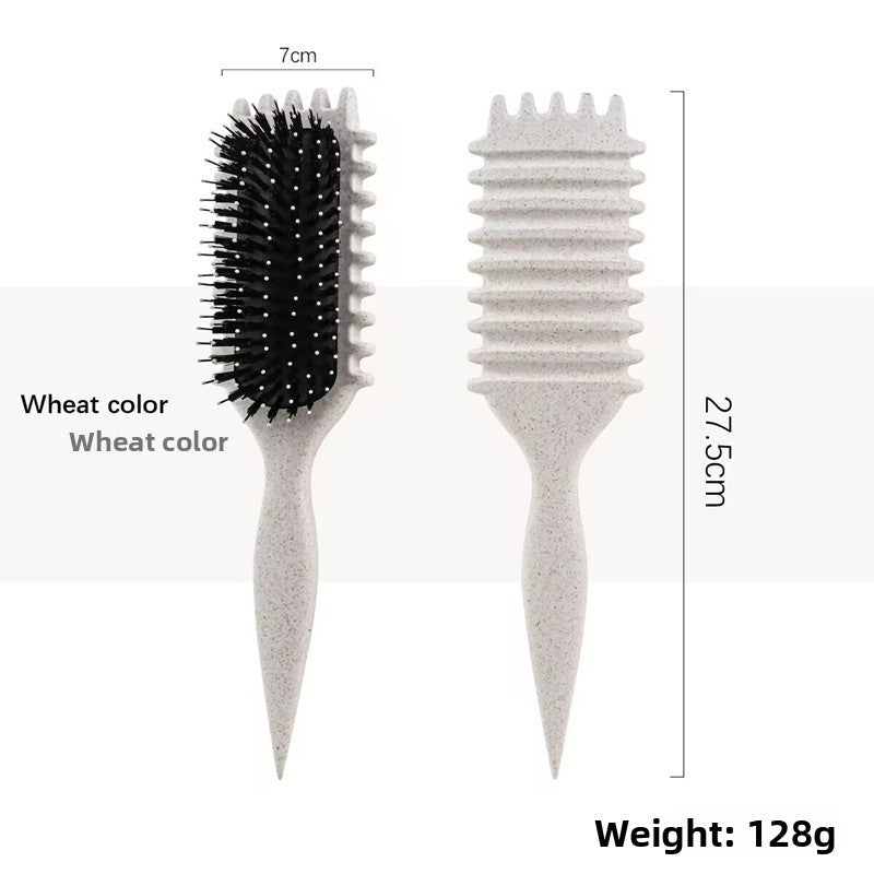 Curly shaped brush comb