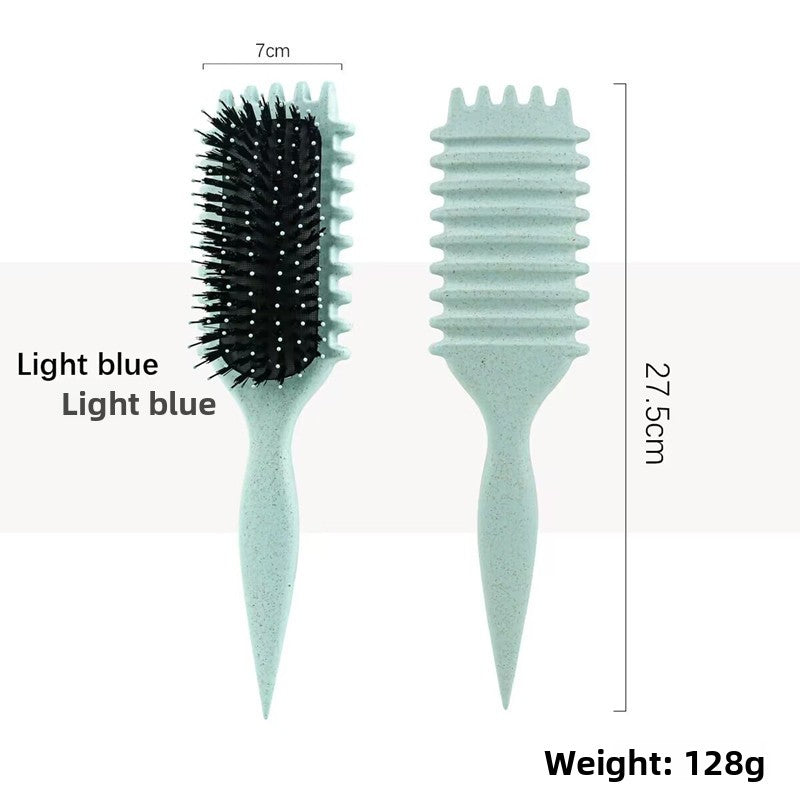 Curly shaped brush comb