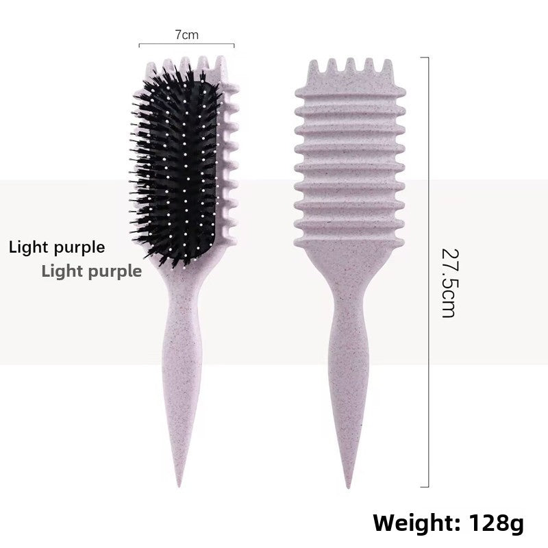 Curly shaped brush comb