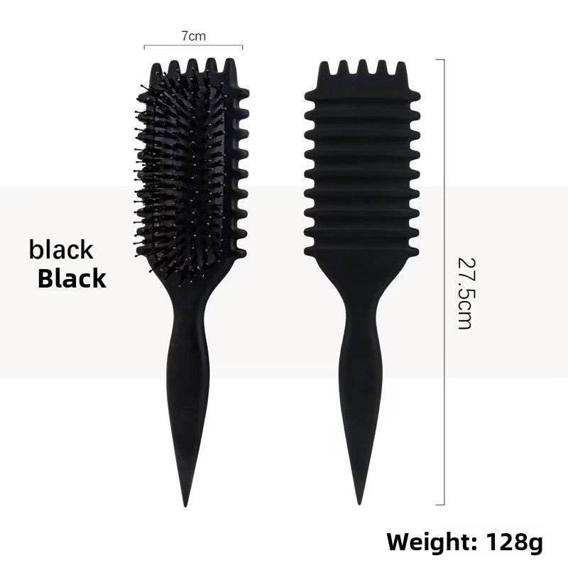 Curly shaped brush comb