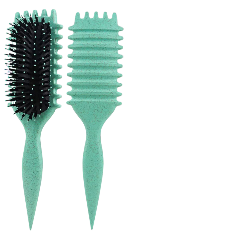 Curly shaped brush comb