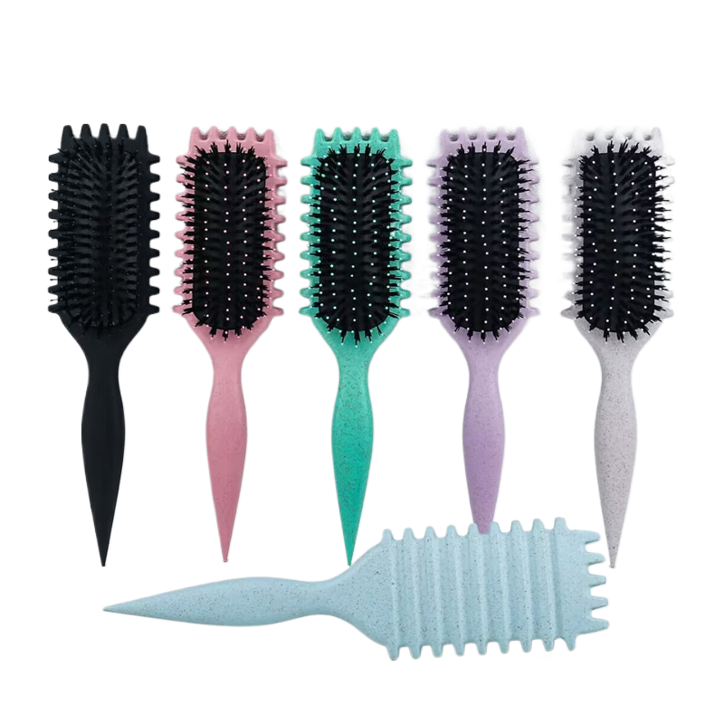 Curly shaped brush comb