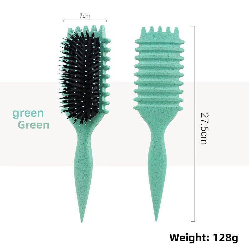 Curly shaped brush comb
