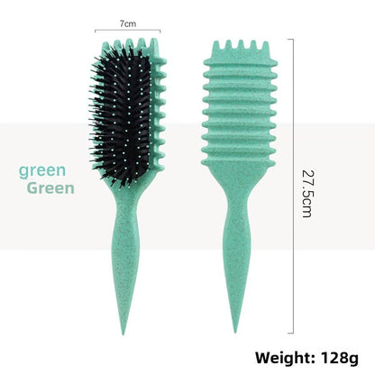 Curly shaped brush comb