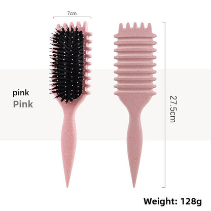 Curly shaped brush comb