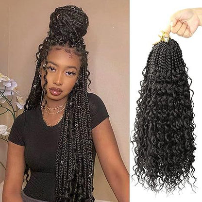 Curly Three-Strand Braids Crochet Hair Braids
