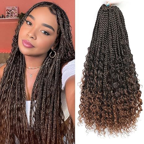 Curly Three-Strand Braids Crochet Hair Braids