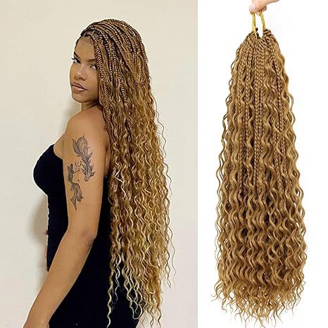 Curly Three-Strand Braids Crochet Hair Braids
