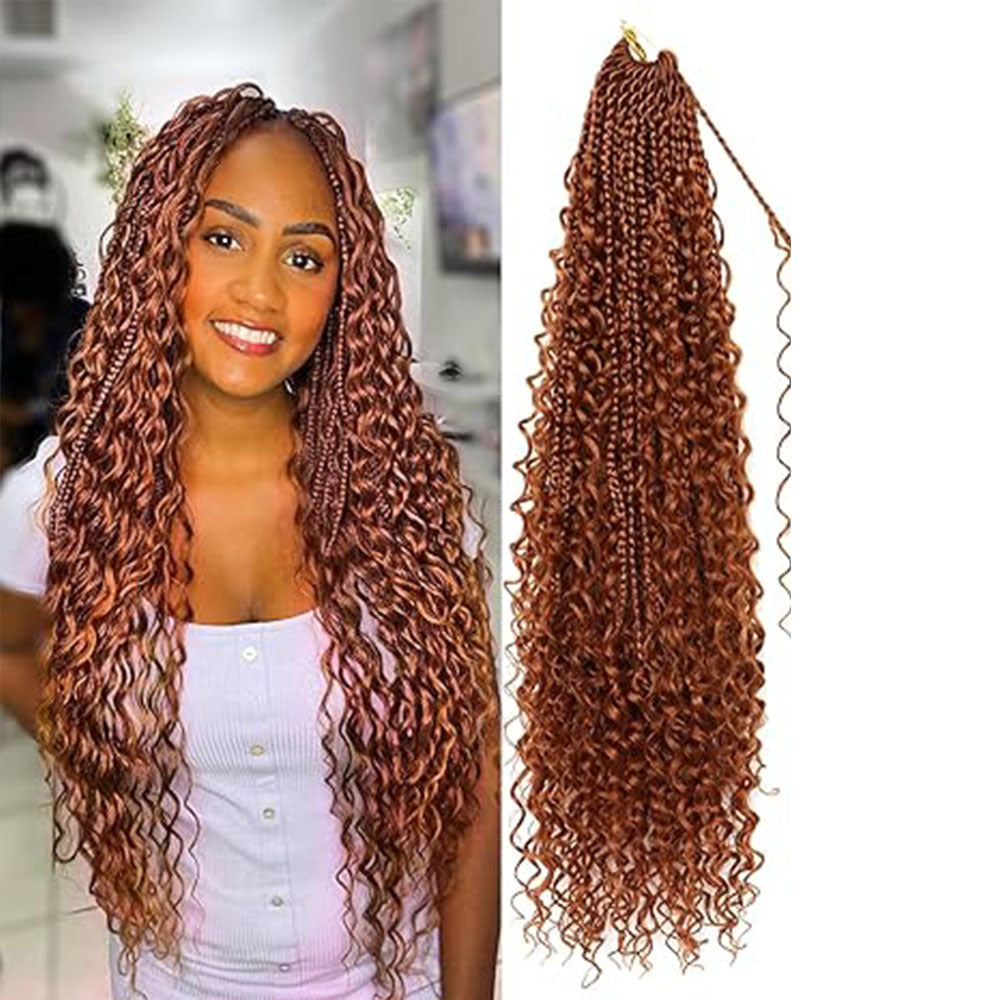 Curly Three-Strand Braids Crochet Hair Braids