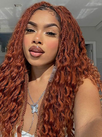 Curly Three-Strand Braids Crochet Hair Braids
