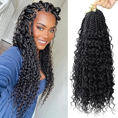 Curly Three-Strand Braids Crochet Hair Braids
