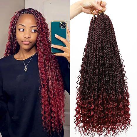 Curly Three-Strand Braids Crochet Hair Braids