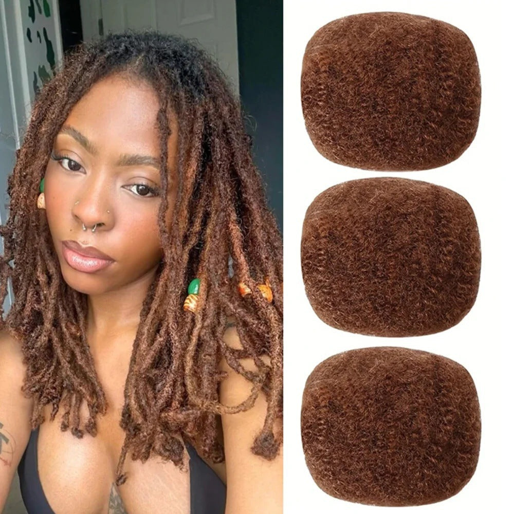 Curly wig made of synthetic hair