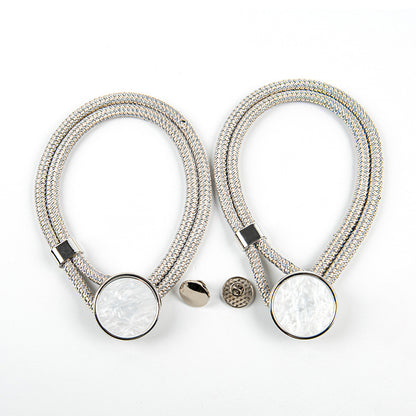 Curtain Tiebacks Mirrored Marble Pattern No-Drill Binding Straps