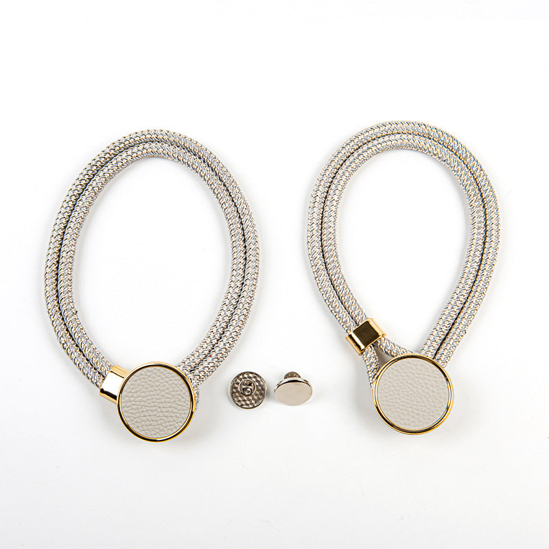 Curtain Tiebacks Mirrored Marble Pattern No-Drill Binding Straps