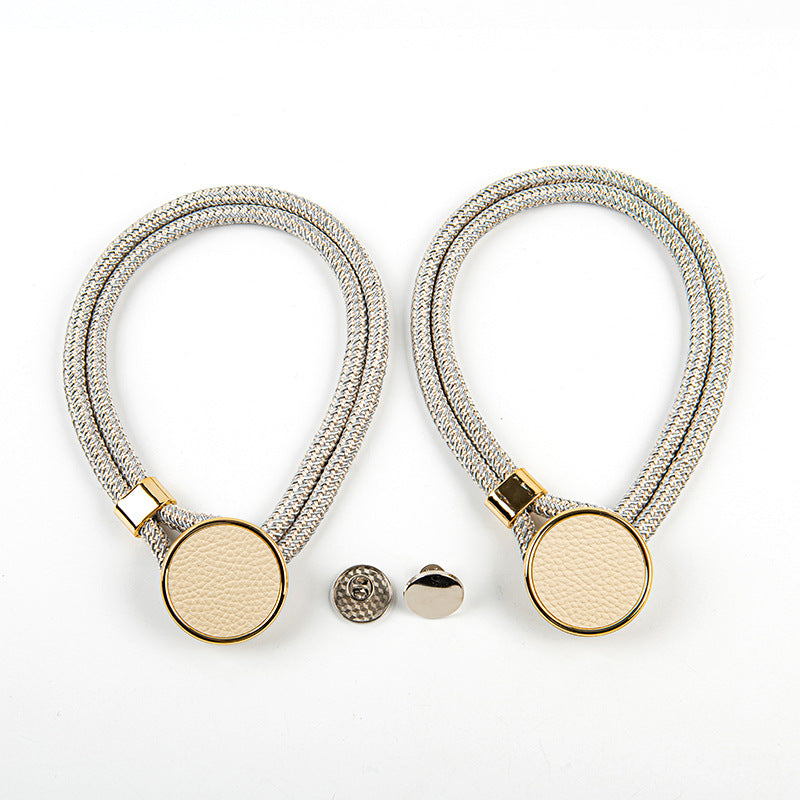 Curtain Tiebacks Mirrored Marble Pattern No-Drill Binding Straps