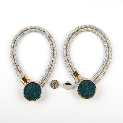 Curtain Tiebacks Mirrored Marble Pattern No-Drill Binding Straps