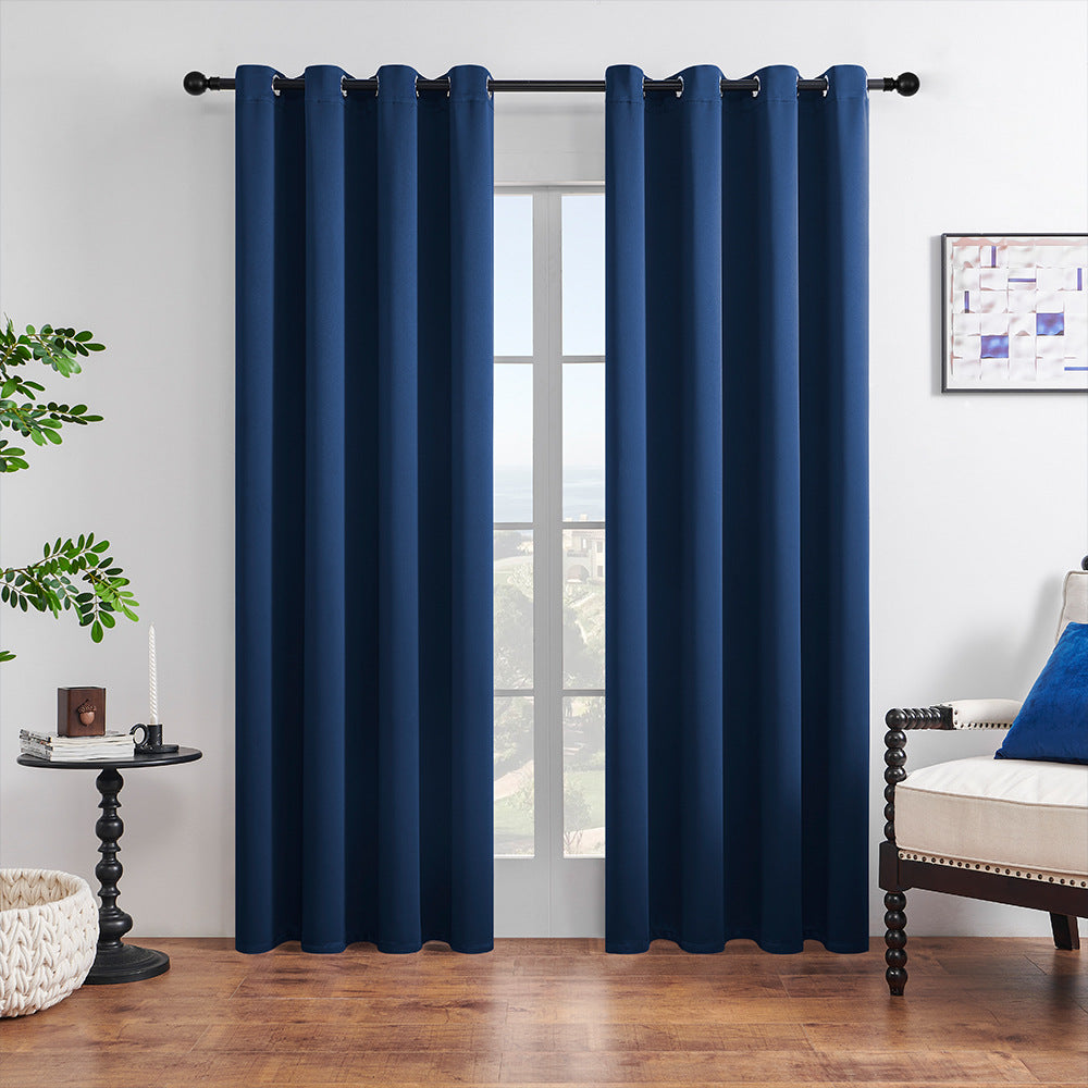 Curtains fully block out sunlight and provide protection from the heat.
