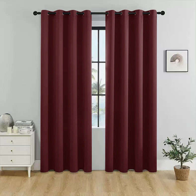 Curtains fully block out sunlight and provide protection from the heat.