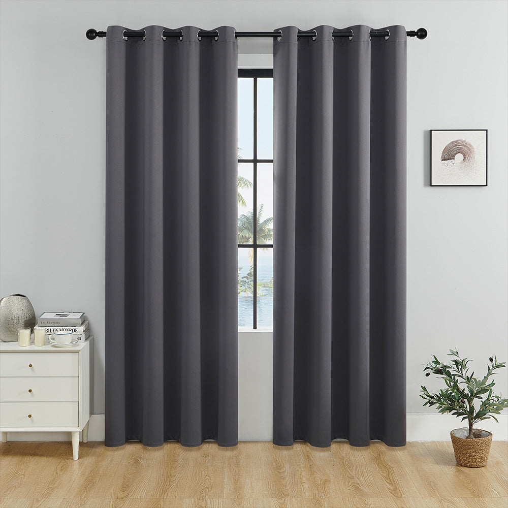 Curtains fully block out sunlight and provide protection from the heat.