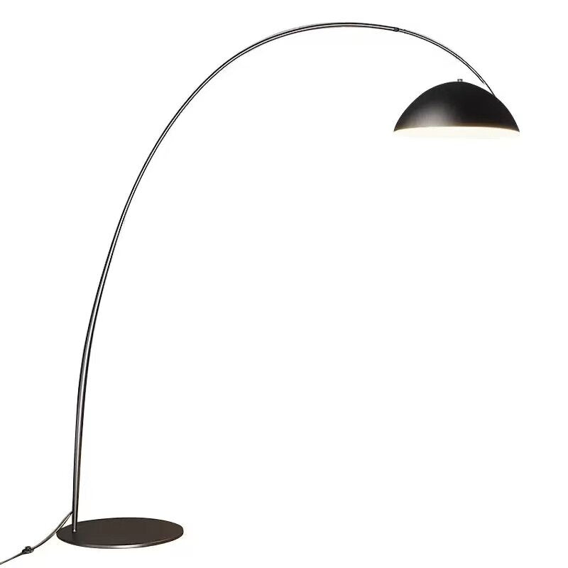 Curved LED Floor Lamp with Marble Base