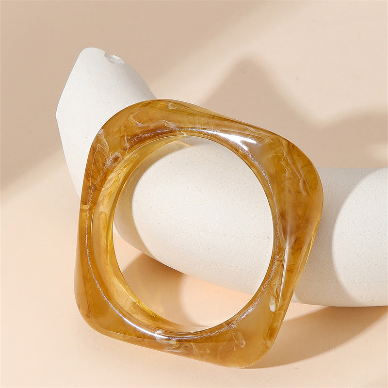 Curved Metal-Texture Bracelet