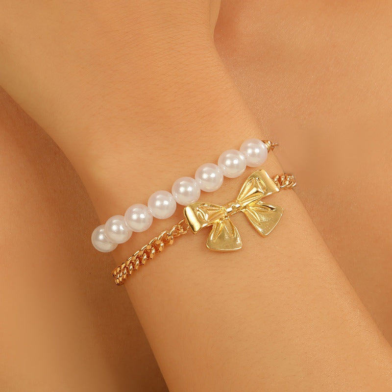 Curved Metal-Texture Bracelet