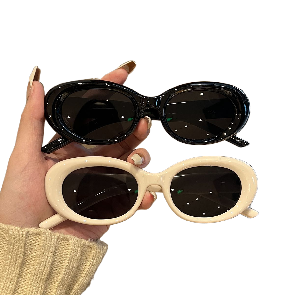 Curved-shaped sunglasses