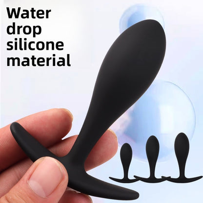 Curved Water Drop Silicone Anal Plug