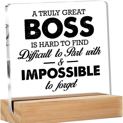 Custom Acrylic Stand with Wooden Base