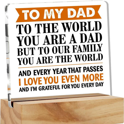 Custom Acrylic Stand with Wooden Base