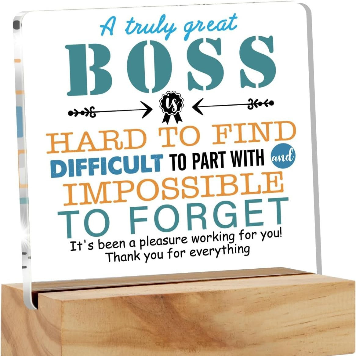 Custom Acrylic Stand with Wooden Base