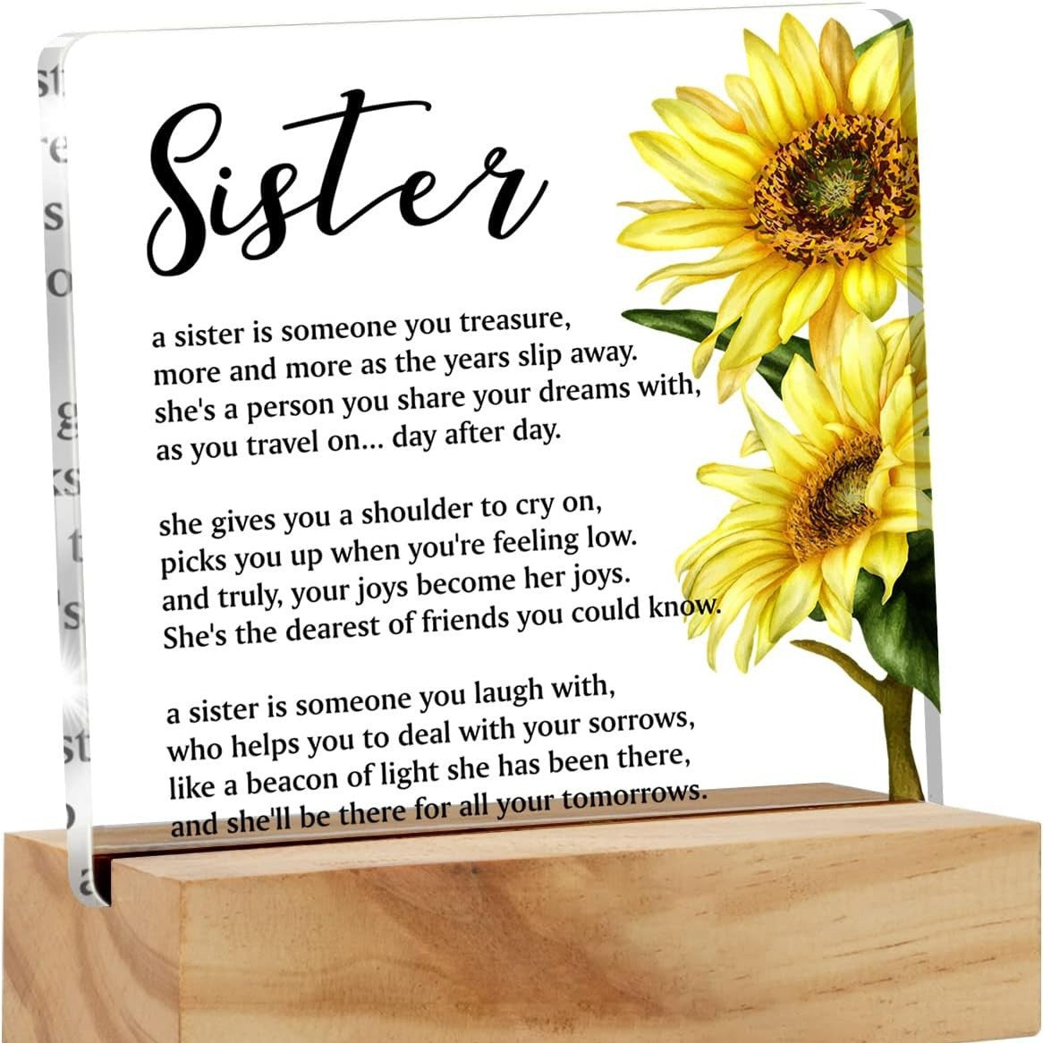 Custom Acrylic Stand with Wooden Base