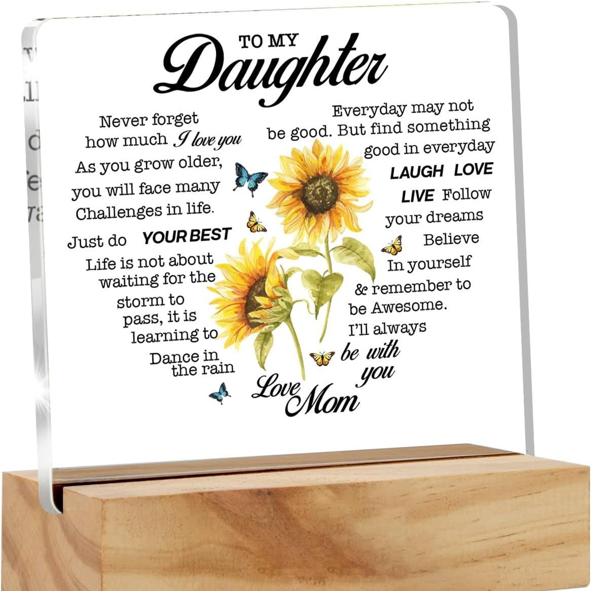 Custom Acrylic Stand with Wooden Base
