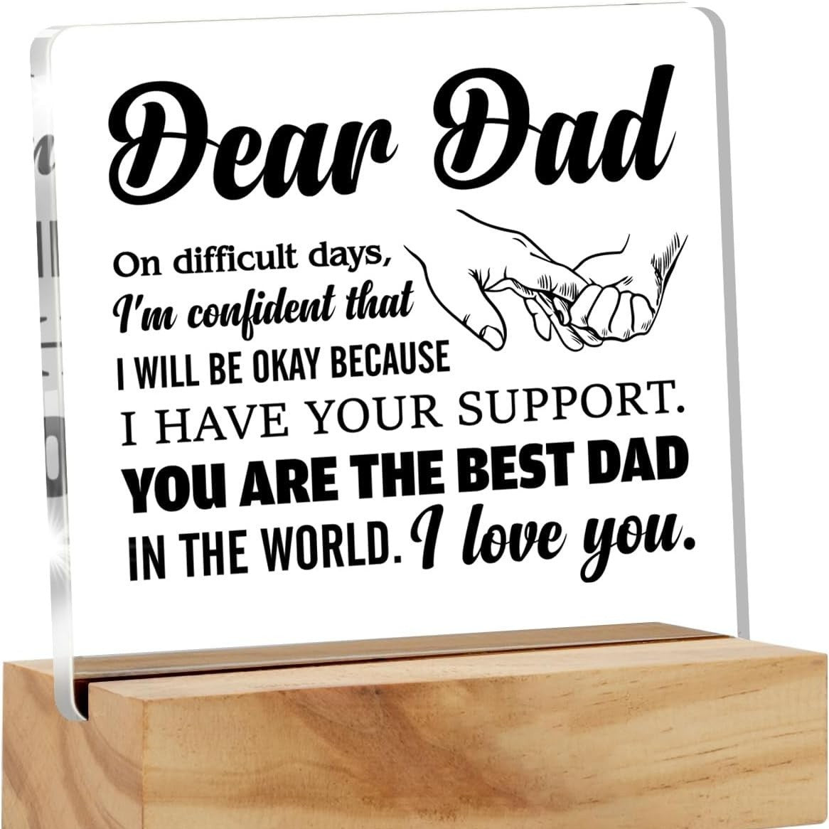 Custom Acrylic Stand with Wooden Base