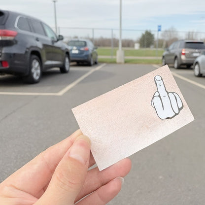 Custom Copperplate Paper Prank Parking Notice Card
