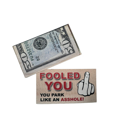 Custom Copperplate Paper Prank Parking Notice Card