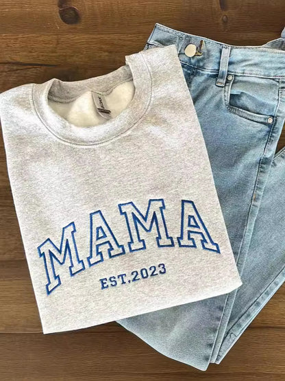 Custom Embroidered Letter Sweatshirt