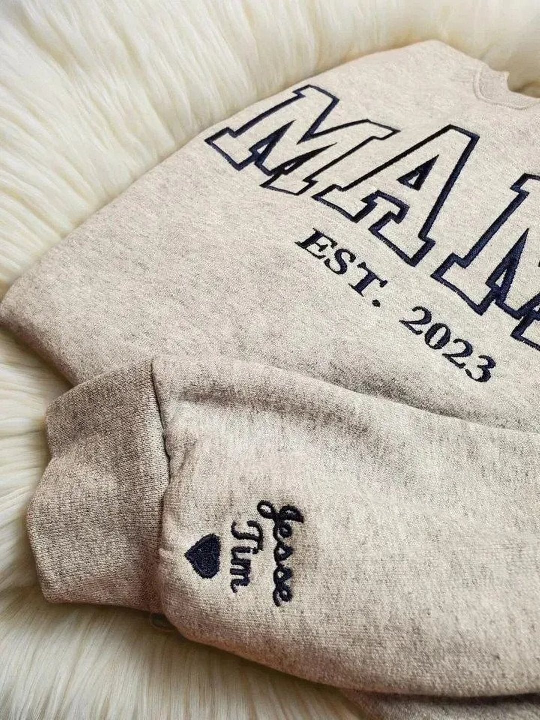Custom Embroidered Letter Sweatshirt