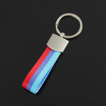 Custom Flag Nylon Braided Metal Keychain